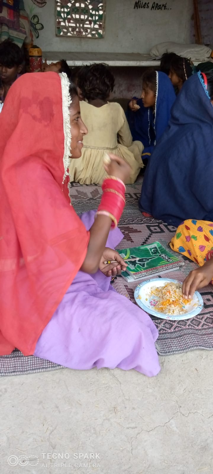 Children sharing a meal